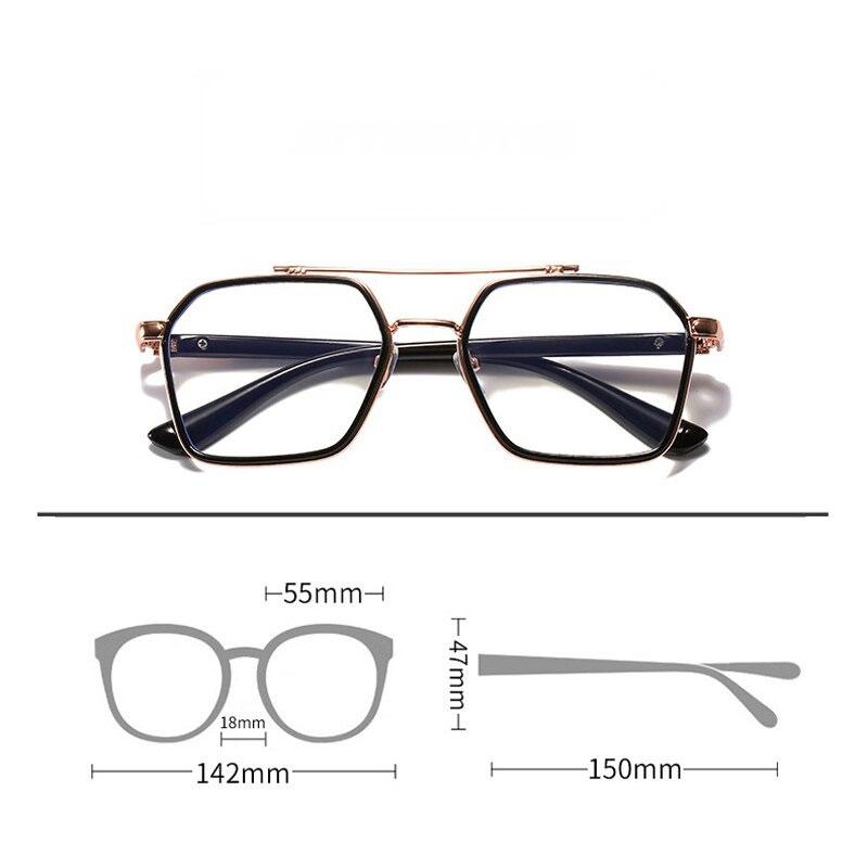 2020 Anti Blue Light Oversized Fashion Luxury Square Big Eyeglasses Spectacle Frame For Men And Women