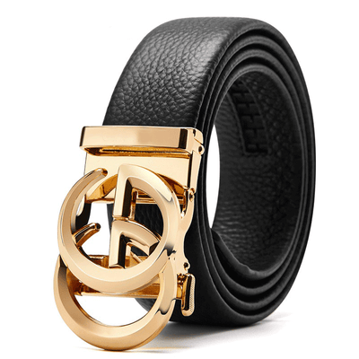 Luxury Brand Designer Belt With G-type Metal Automatic Buckle For Men's-Unique and Classy
