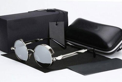 Classic Vintage Round Metal Frame HD Polarized Sunglasses For Unisex-Unique and Classy