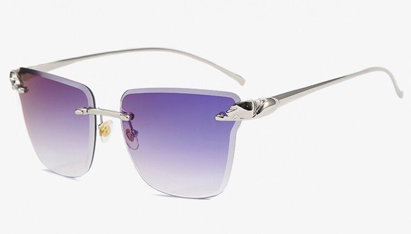 Vintage Rimless Square Top Brand Sunglasses For Unisex-Unique and Classy