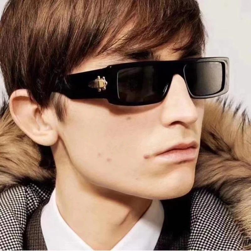 High Quality Luxury Vintage Top Brand Unique Cool Retro Fashion UV400 Shades Small Rectangle Sunglasses For Men And Women-Unique and Classy