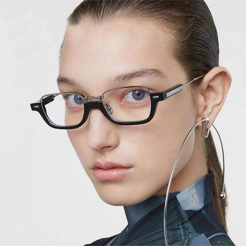 Semi-Metal Frame Classic Vintage Brand Designer Sunglasses For Unisex-Unique and Classy