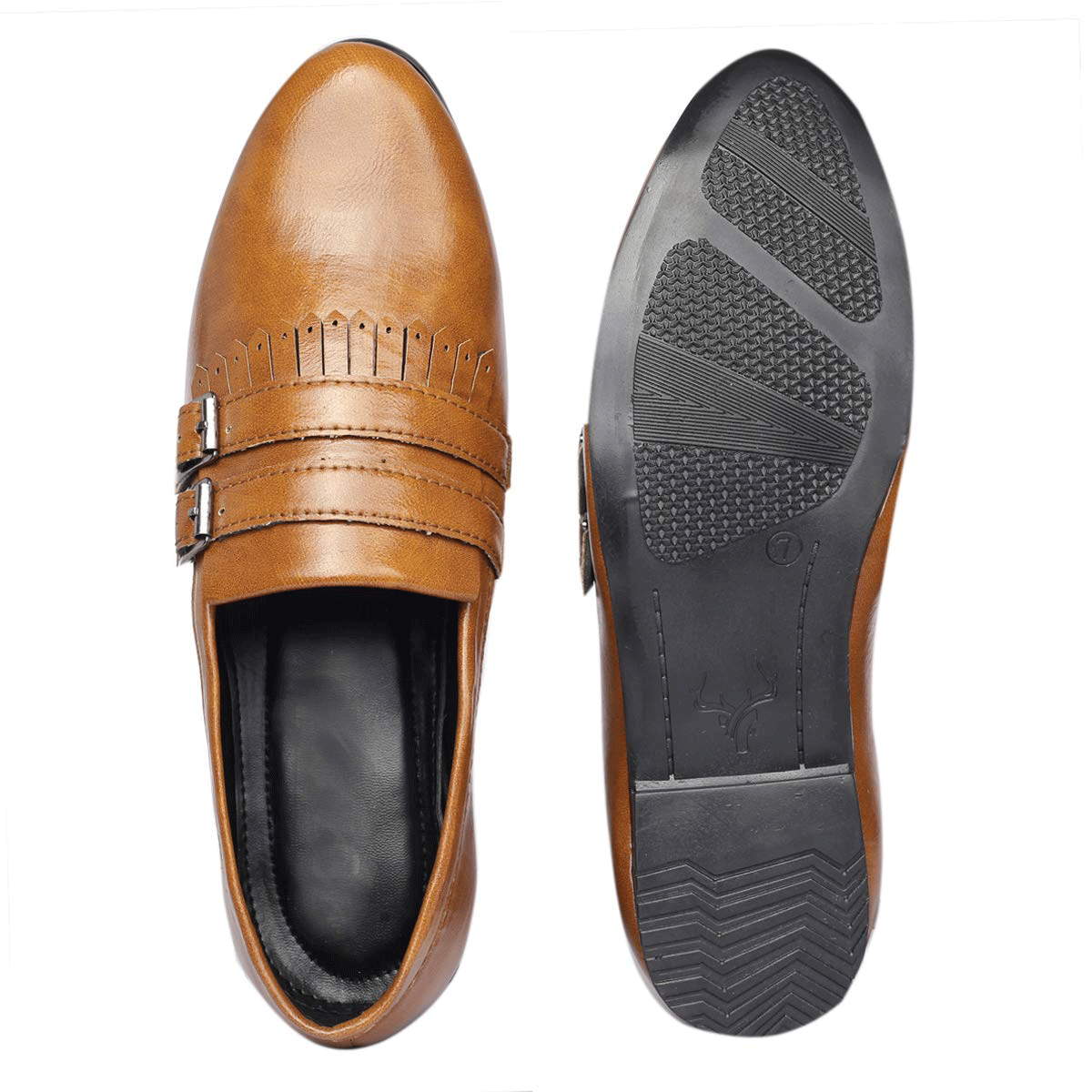 Double Monk Suede Material Pu Leather Casual & Part Wear Shoes For Men's-Unique and Classy