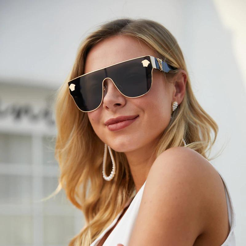 Oversized Luxury Vintage Brand Designer Frame Sunglasses For Unisex-Unique and Classy