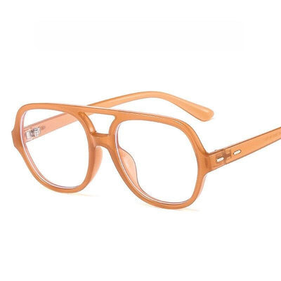 Retro Classic Double Bridge Fashion Anti-blue Light Vintage Clear Lens Computer Eyeglasses Spectacle Frame For Men And Women