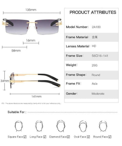 Trending Rectangle Black Blue Shades Brand Designer Fashion Small Square Sunglasses For Female Male -Unique and Classy