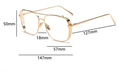 Square Clear Lens Gold Eyeglasses Frame Women Transparent Glasses Optical Myopia Spectacles