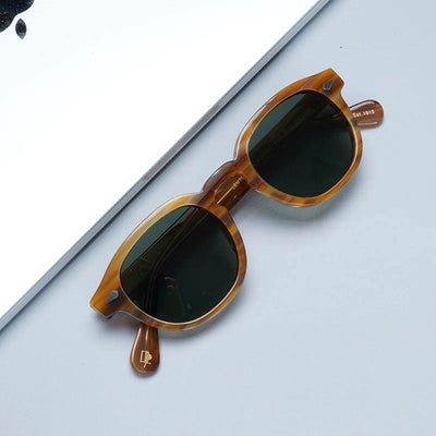 High Quality Vintage Acetate Oval Frame Sunglasses For Unisex-Unique and Classy