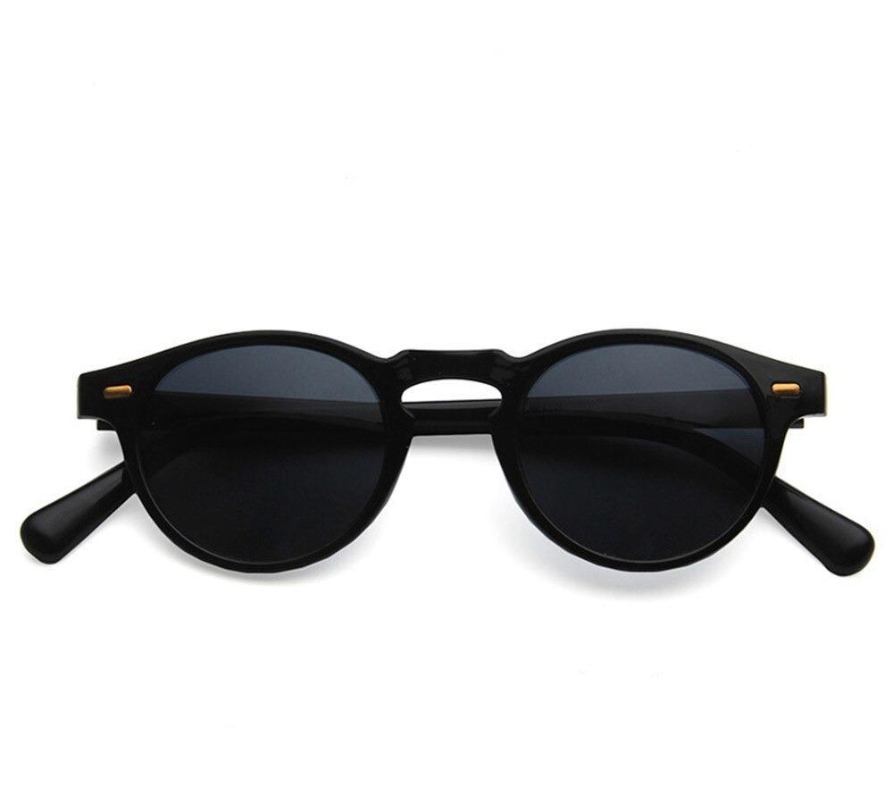 Vintage Inspired 45mm Small Round Thin Metal Sunglasses