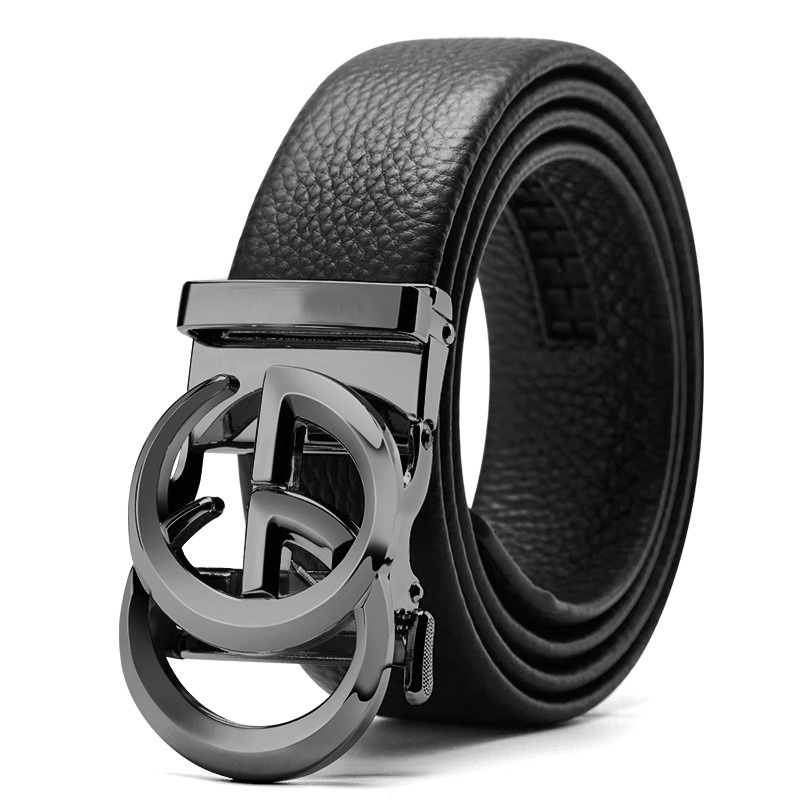 Luxury Brand Designer Belt With G-type Metal Automatic Buckle For Men's-Unique and Classy