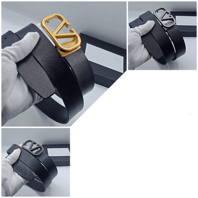 Fashionable V Metal Leather Strap Belt For Men's-Unique and Classy