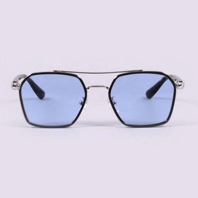 Classic Hexagon Design Aqua Blue Sunglasses For Unisex-Unique and Classy