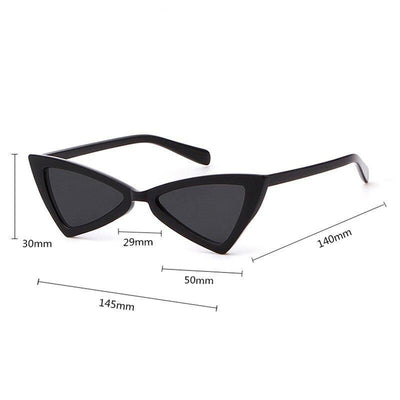 CUTIE Triangle Sunglasses Women Brand Designer Vintage Cat Eye Frame 90s Stylish For Women-Unique and Classy