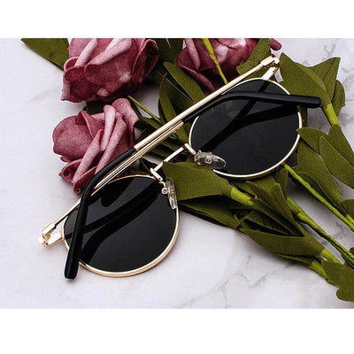 Retro Fashion Round Metal Frame Sunglasses For Unisex-Unique and Classy